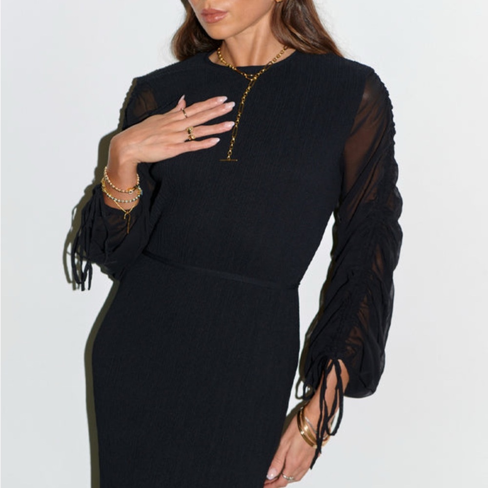 Never Fully Dressed Black Long Sleeve Dress